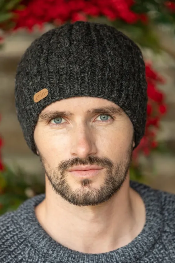 Aran Cable Pullon Hat Charc