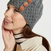 Aran Hat with Pom Pom - Charcoal