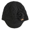 Aran Trellis Peak hat Charcoal