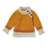 Baby Roll Neck Crew Sweater Mustard