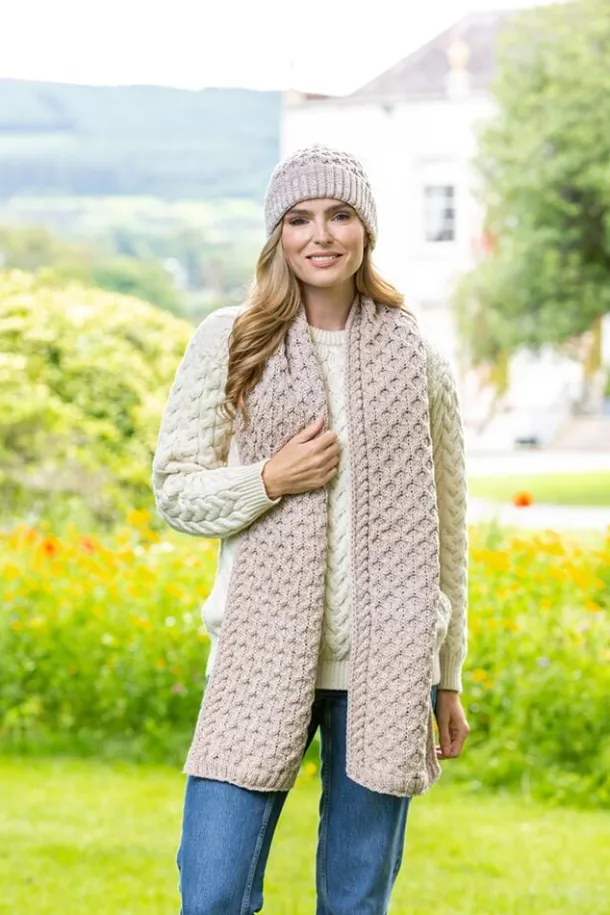 Cable Knit Scarf Parsnip