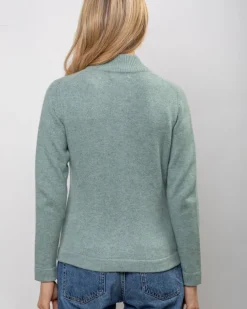 Cashmere and Merino Full Zip Seagreen