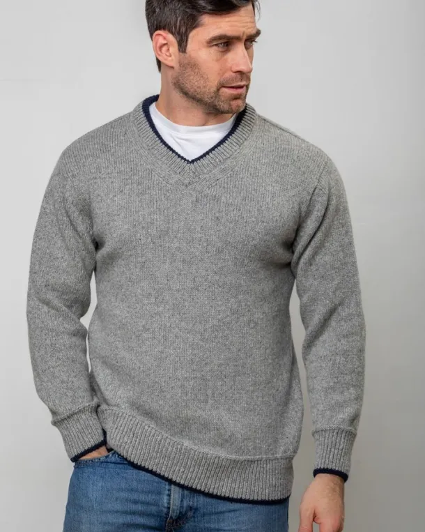 Cashmere Mix V Neck Sweater