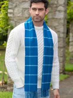 100% Cashmere Scarf Atlantic Blue