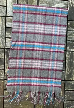 100% Cashmere Scarf Grey Multi