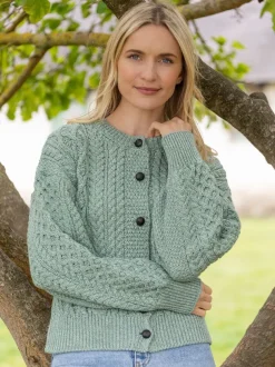 Clover Cropped Cardigan Sage Green