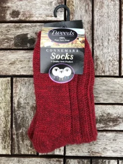Connemara Unisex Socks - Red