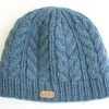 Erin Cable Knit Hat Blue
