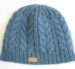 Erin Cable Knit Hat Blue