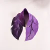 Felt Wool Leaf Scarf Purple