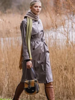 Grace Tweed Bag Orange Green