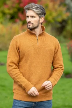 Half Zip Lambswool Sweater Warm Sand