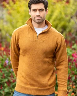 Half Zip Lambswool Sweater Warm Sand