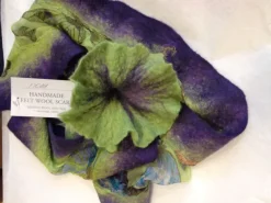 Handmade Felt Wool Flower Scarf