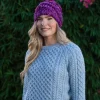 Handmade in Ireland - Super Soft Merino Wool Hat Purple