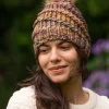 Handmade in Ireland - Super Soft hat with pom pom - Autumn Mix