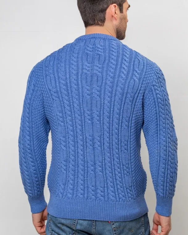 Heavyweight Extra Fine Merino Wool Sweater Sky Blue