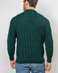 Heavyweight Extra Fine Merino Wool Sweater Forest Green