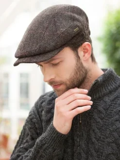 Kerry Cap Brown Herringbone