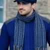 Kerry Peak Cap Blue Herringbone Col: 34