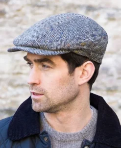 Kerry Peak Cap Grey Herringbone 1