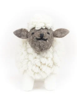 Knitted Sheep Collectible Medium - White