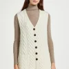 Ladies Handknit Buttoned Vest