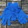 100% Lambswool Gloves Dark Blue - Ladies
