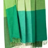 Lambswool Throw Green Mix - Col.608