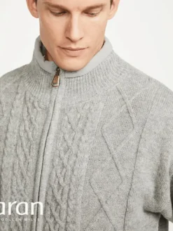 Lined Shetland Jacket Light Grey