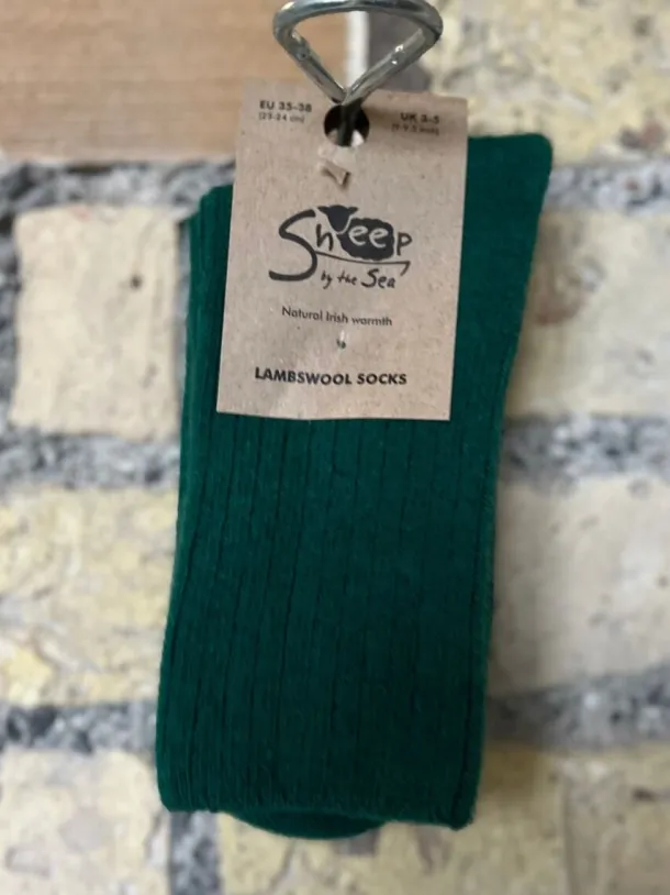 Luxurious Lambswool Socks - Green