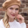 100% Merino Wool Beret Camel