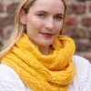 100% Merino Wool Infinity Scarf Yellow