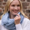 100% Merino Wool Infinity Scarf Sky Blue