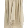 Natural Wool Eco Throw Ecru Herringbone
