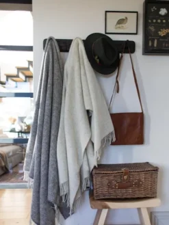 Natural Wool Eco Throw Ecru Herringbone