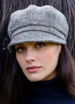 Newsboy Cap Grey Herringbone col.1