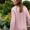 Primrose Aran Sweater Pale Pink