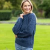 Pure Wool Aran Sweater Denim