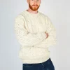 Pure Wool Aran Sweater Natural Fleck