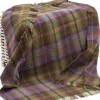 Pure Wool Throw Green and Purple Tartan - Col.LW187