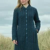 Scallop Edge Coat-Mallard Blue