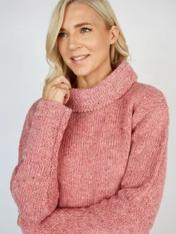 Shawl Neck Sweater Pink