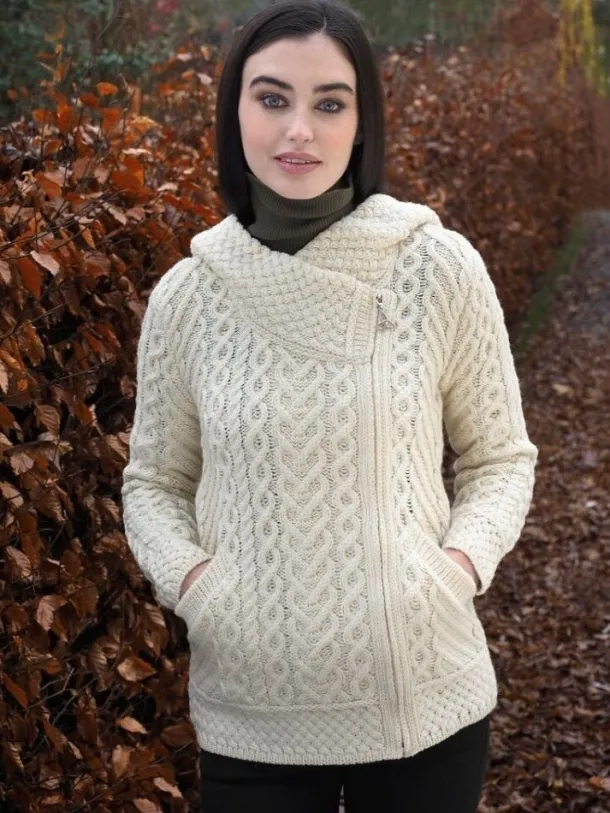 Side Zip Cardigan with Hoody