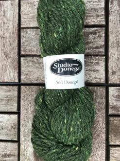 Soft Donegal Knitting Wool Dark Green 100g