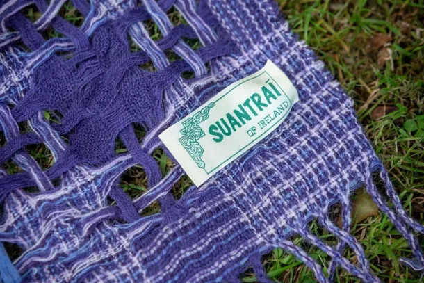Suantrai of Ireland Scarf Open Weave Purple Fuschia