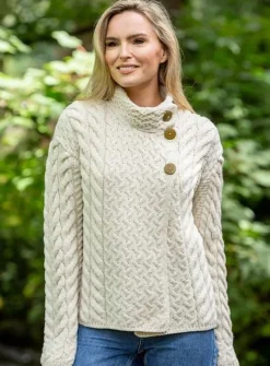 Super Soft Aran Button Cardigan