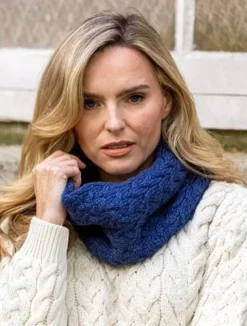 Super Soft Aran Snood Royal Blue B859