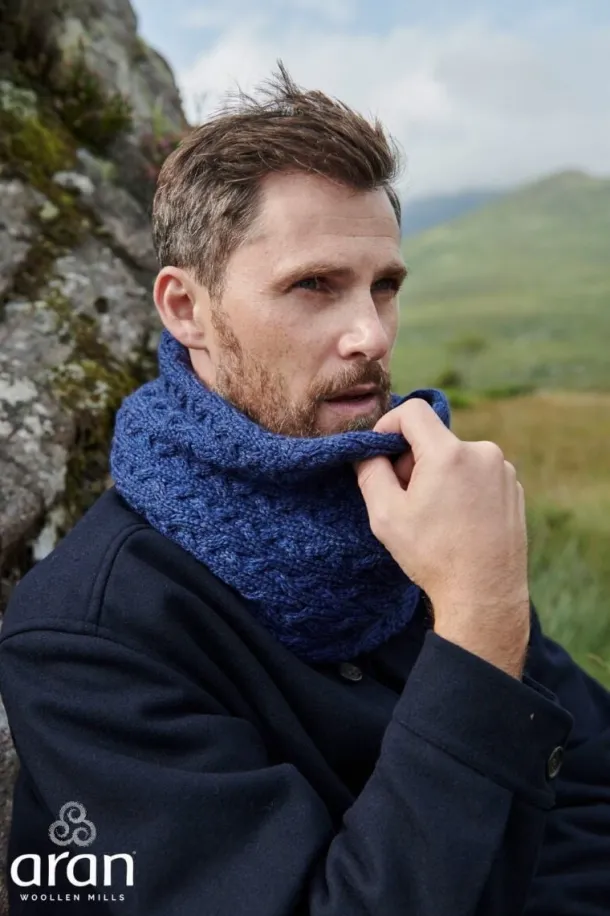 Super Soft Aran Snood Royal Blue B859