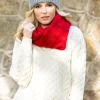 Super Soft merino Wool Infinity scarfu00a0 red